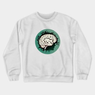 Brain Storm Retro Art Crewneck Sweatshirt